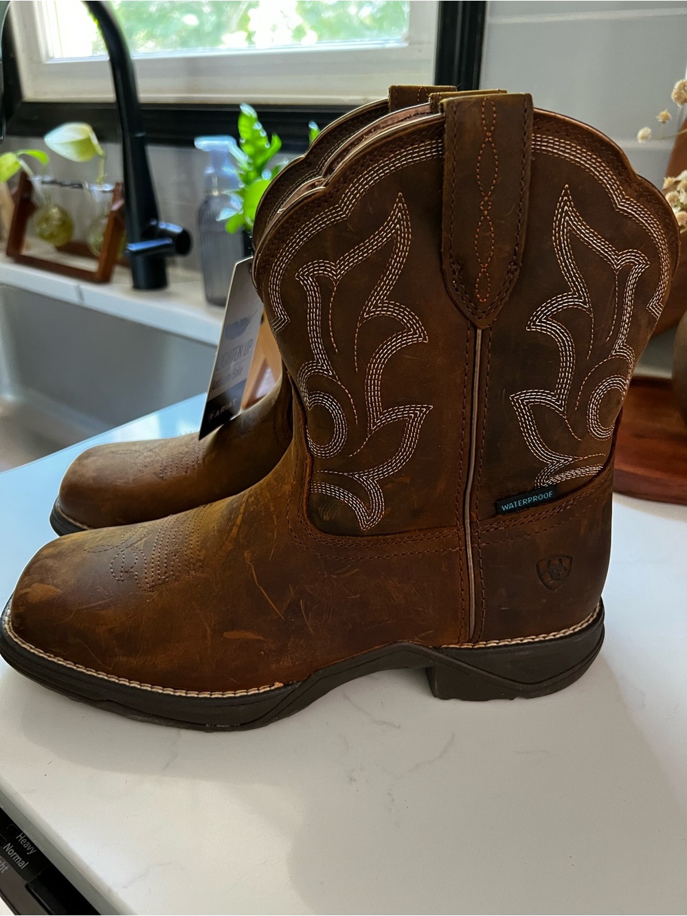 Ariat Anthem Shortie II Waterproof Square Toe Western Boot